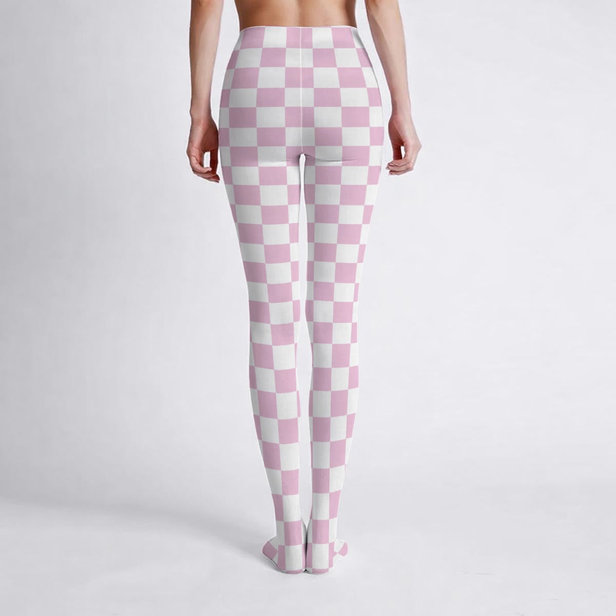 Pink Check Tights