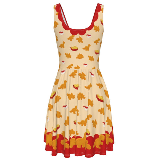 Dino Nugget Skater Dress - With Pockets