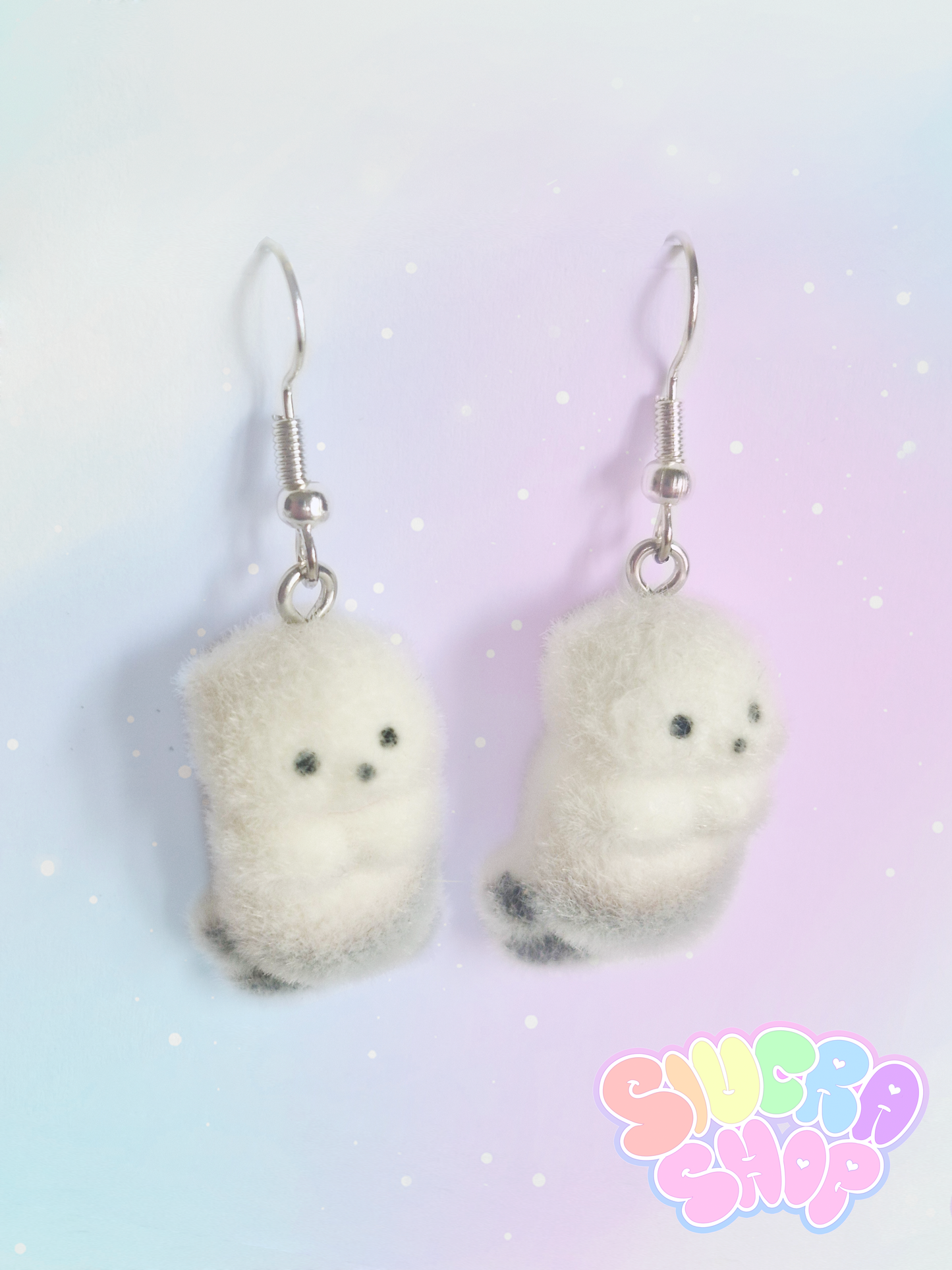 Flocked Otter Earrings