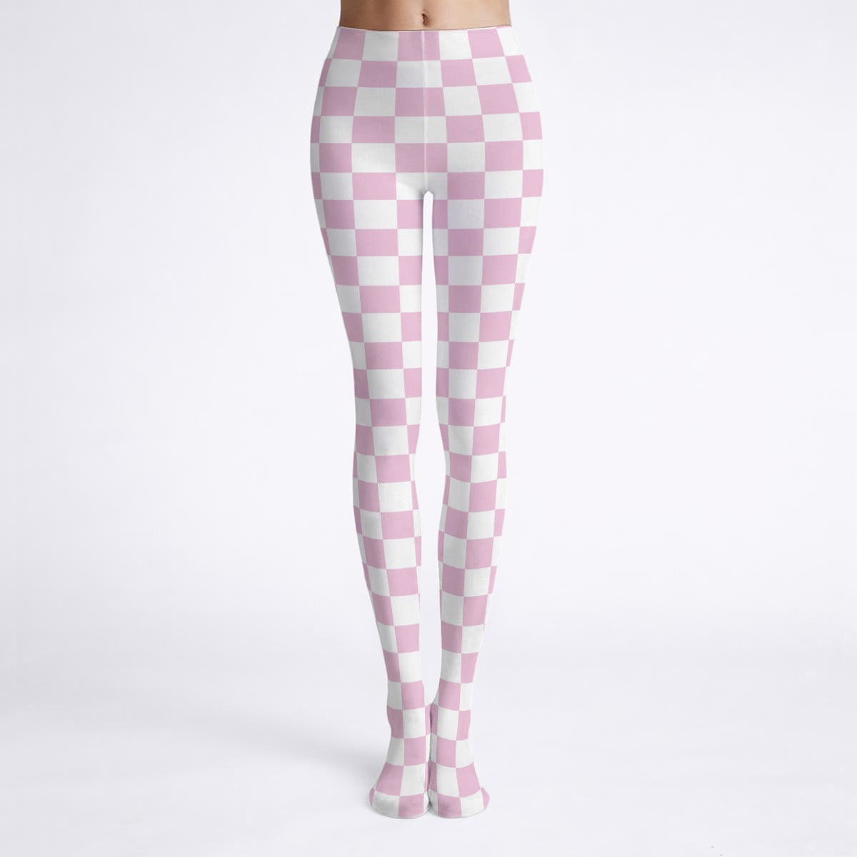Pink Check Tights