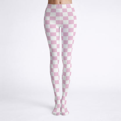 Pink Check Tights