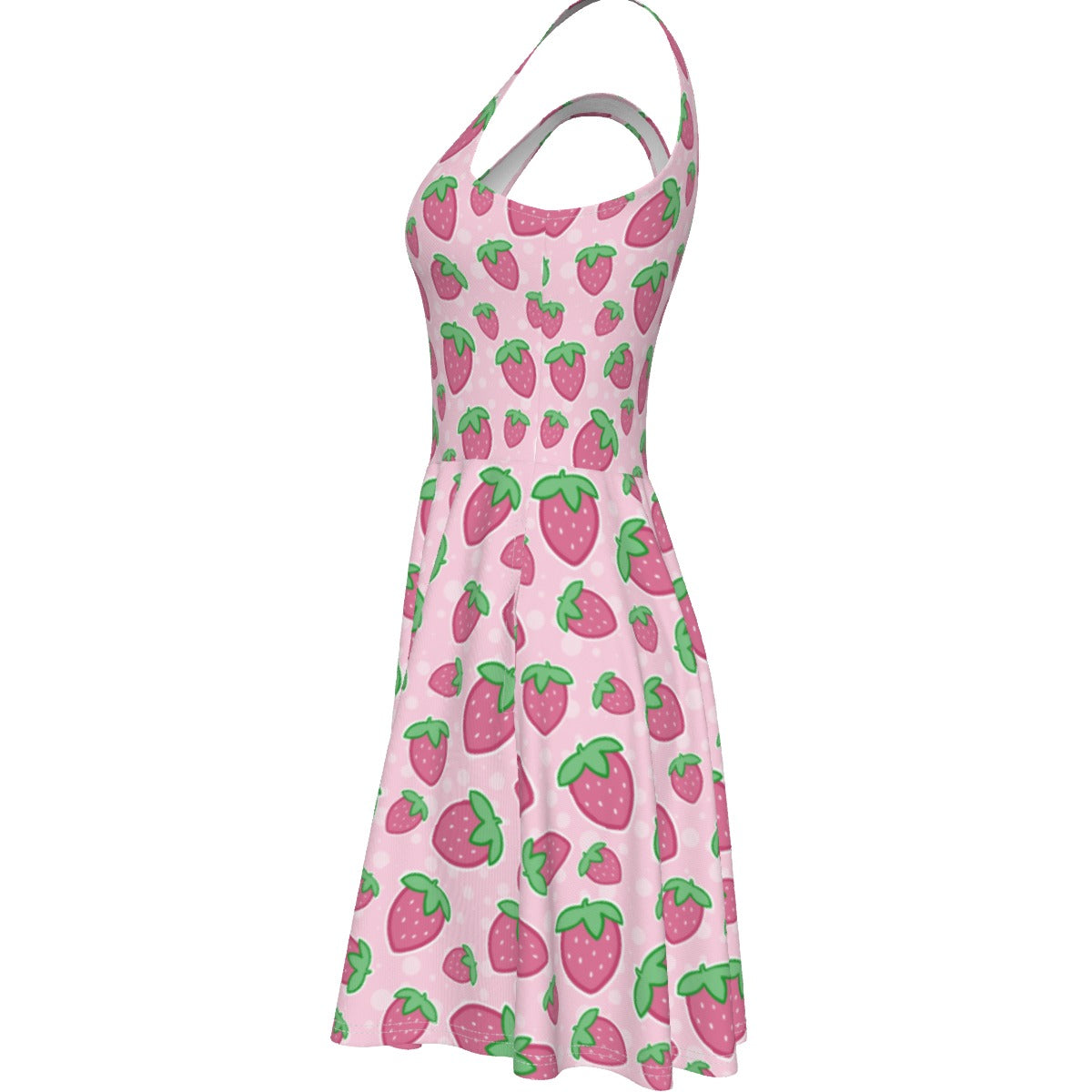 Strawberry Skater Dress - With Pockets