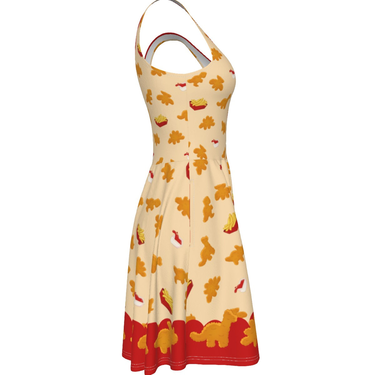 Dino Nugget Skater Dress - With Pockets
