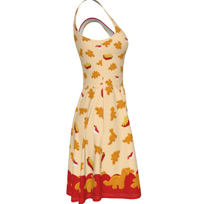 Dino Nugget Skater Dress - With Pockets
