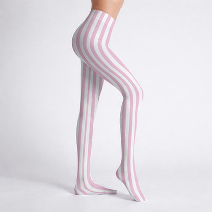 Pink Stripe Tights