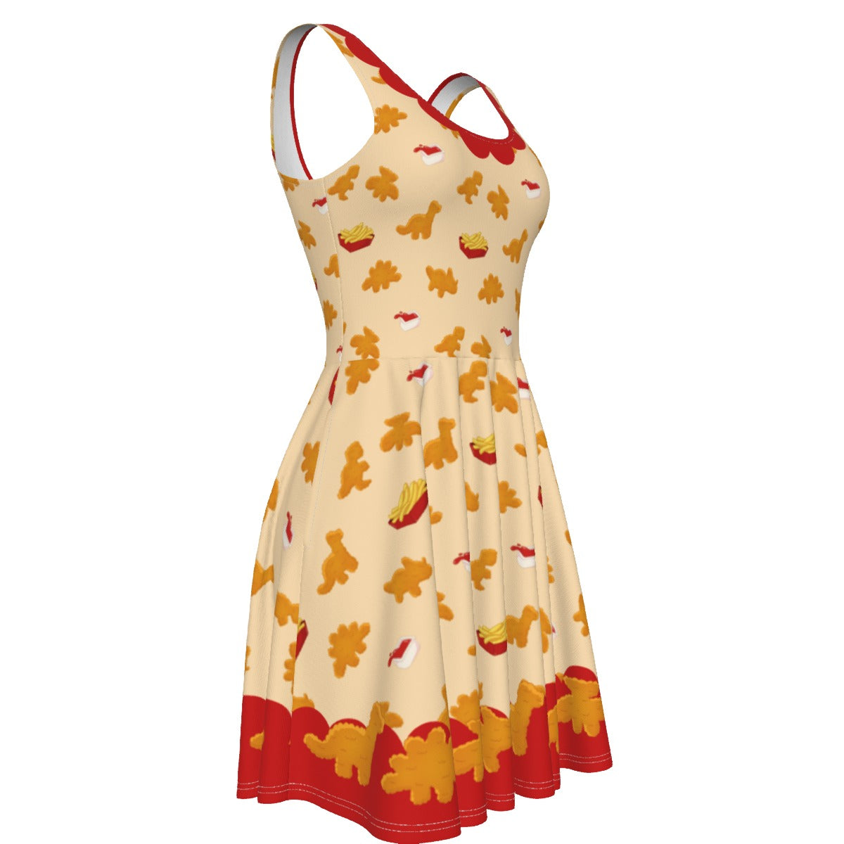 Dino Nugget Skater Dress - With Pockets