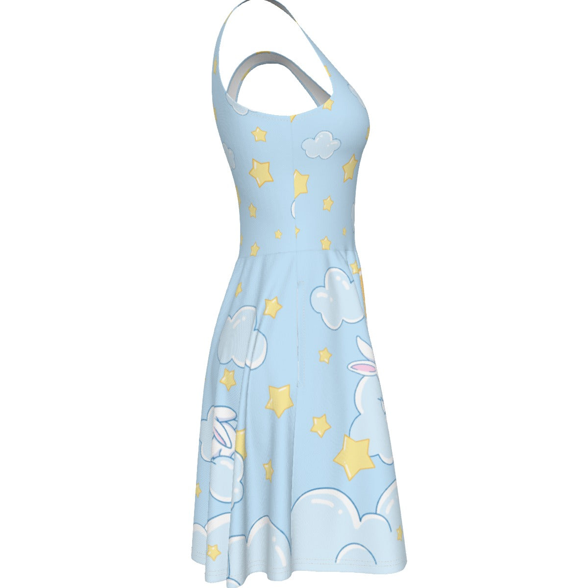Cloud Bunny Skater Dress - With Pockets