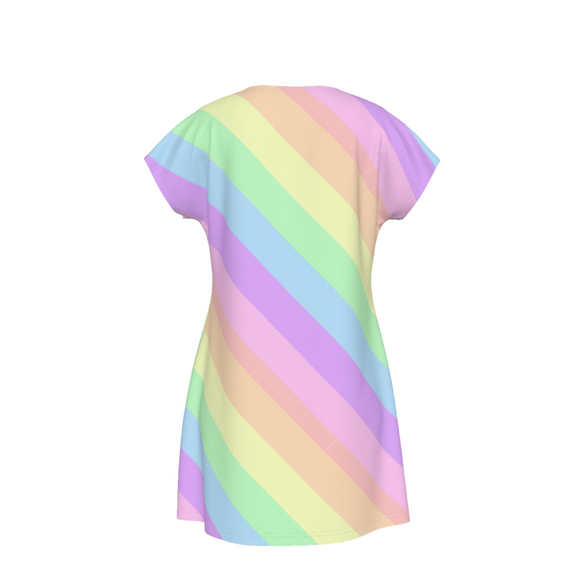 Rainbow Stripe T-shirt Dress