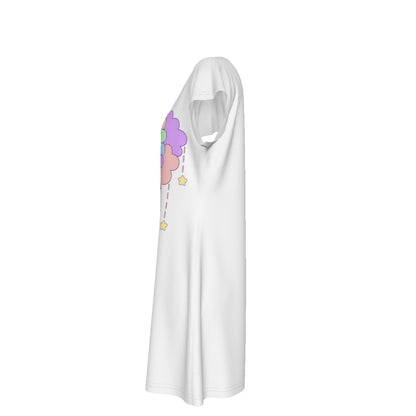 White Dreamy T-Shirt Dress