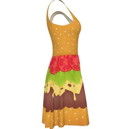 Burger Skater Dress - With Pockets