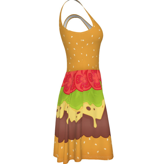 Burger Skater Dress - With Pockets