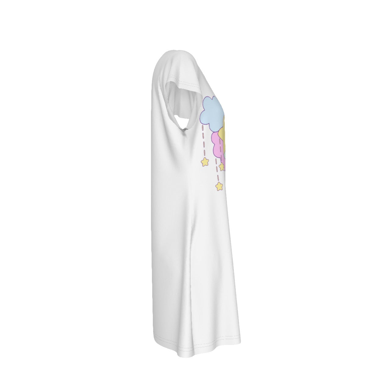White Dreamy T-Shirt Dress