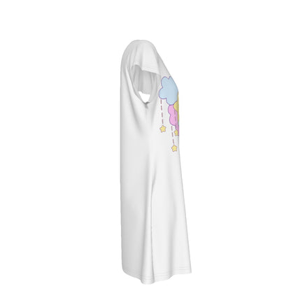 White Dreamy T-Shirt Dress