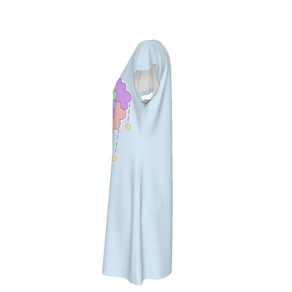Blue Dreamy T-Shirt Dress