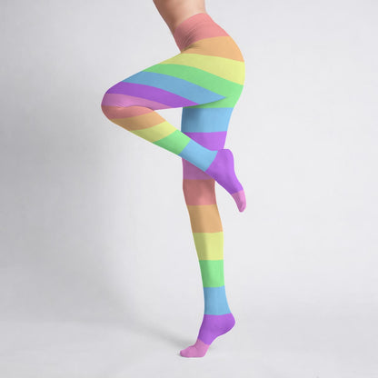 Rainbow Stripe Tights