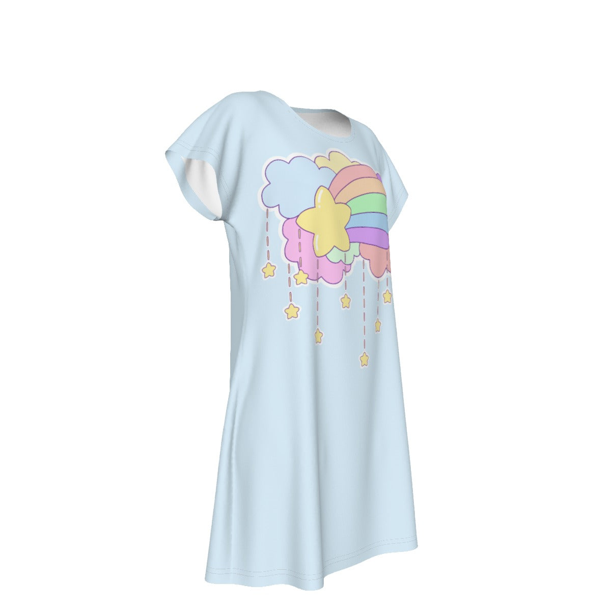 Blue Dreamy T-Shirt Dress