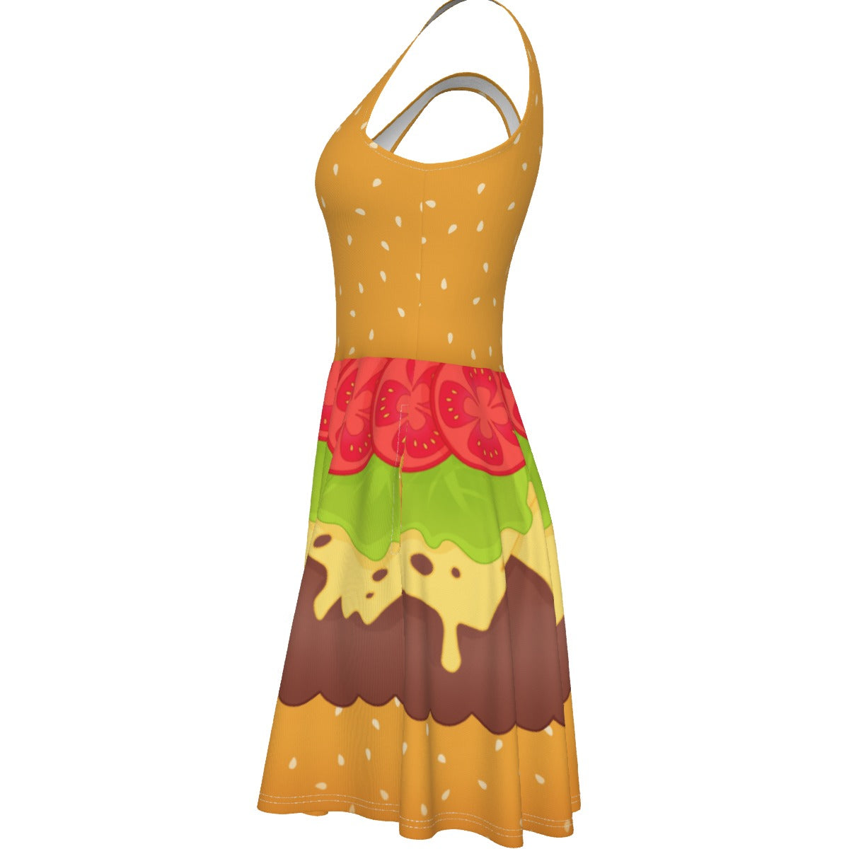 Burger Skater Dress - With Pockets