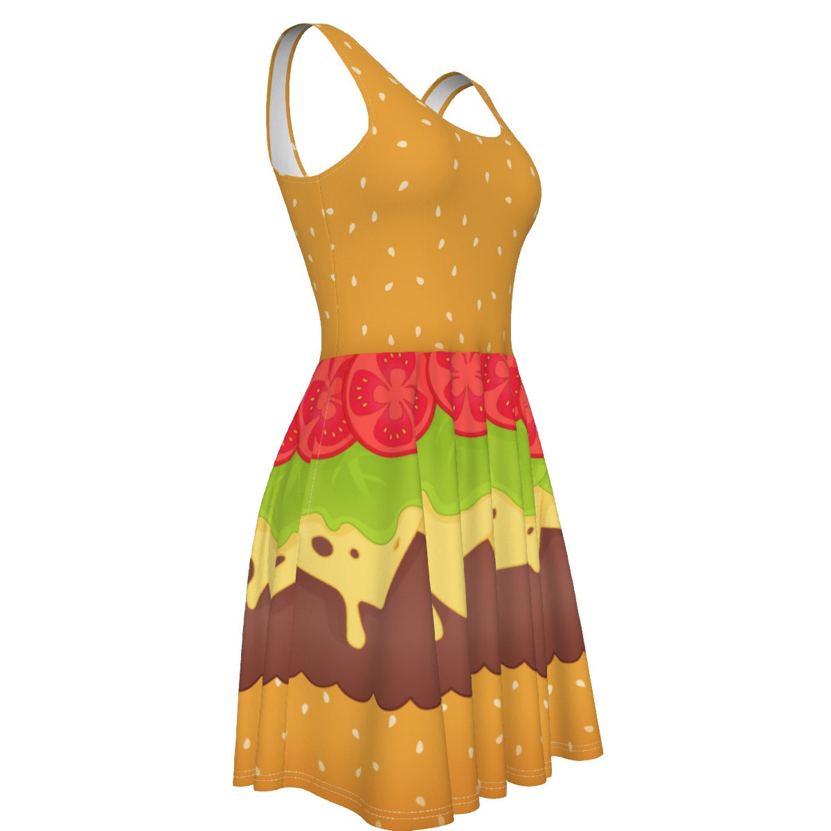 Burger Skater Dress - With Pockets