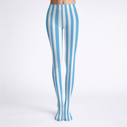 Blue Stripe Tights