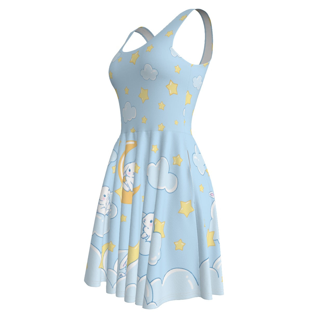 Cloud Bunny Skater Dress - With Pockets
