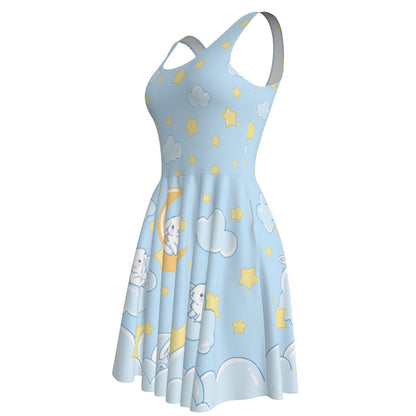 Cloud Bunny Skater Dress - With Pockets