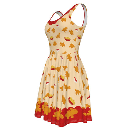 Dino Nugget Skater Dress - With Pockets