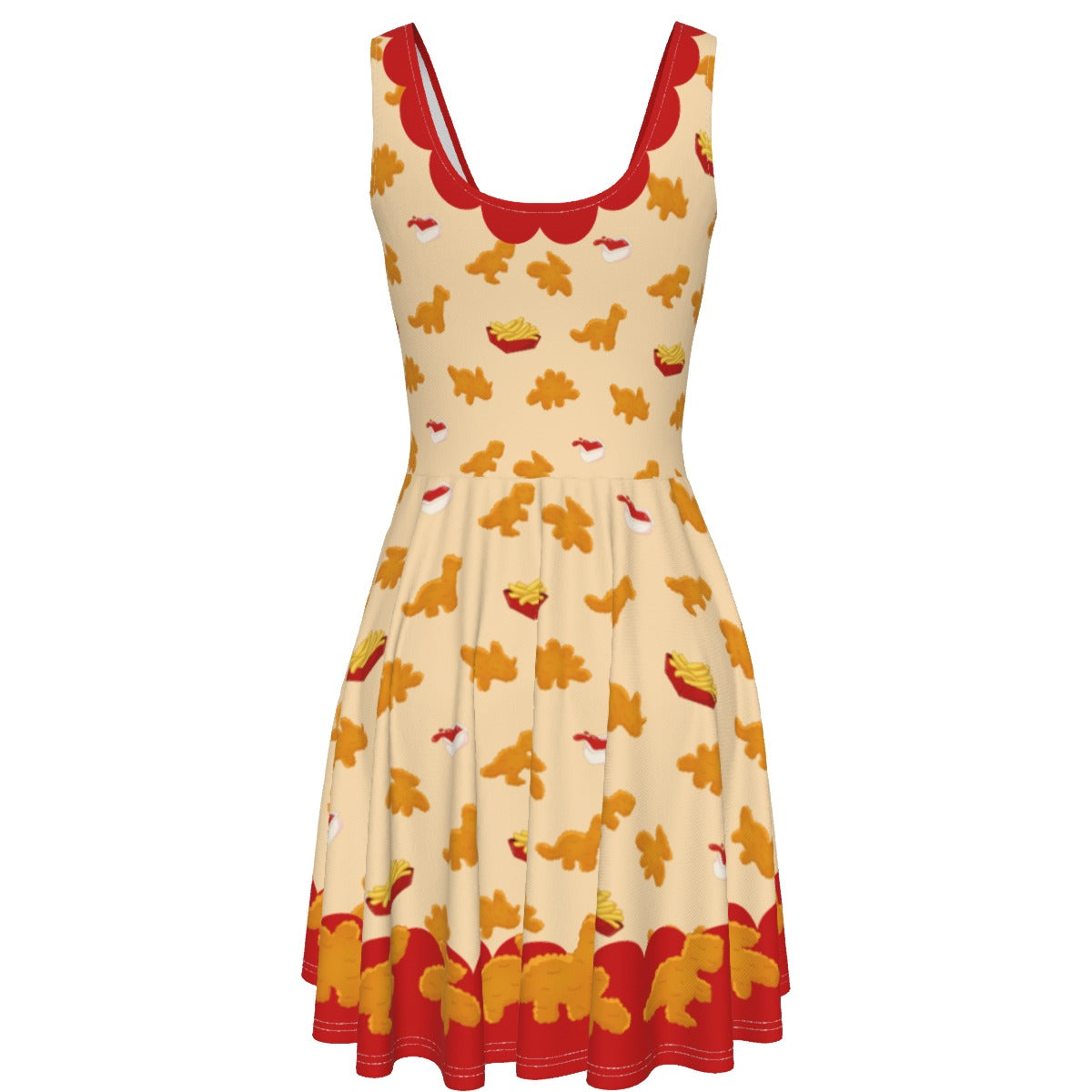 Dino Nugget Skater Dress - With Pockets
