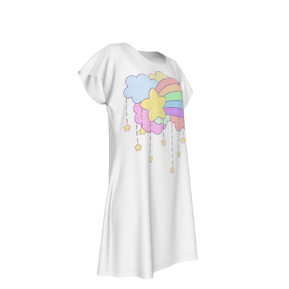 White Dreamy T-Shirt Dress