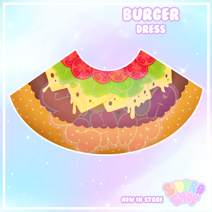 Burger Skater Dress - With Pockets