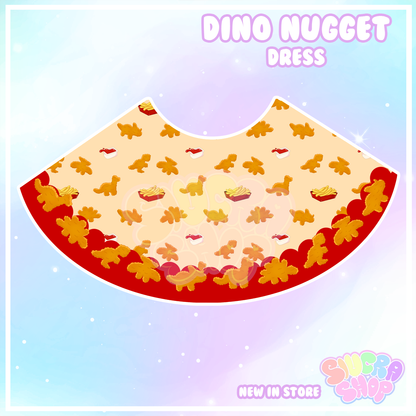 Dino Nugget Skater Dress - With Pockets