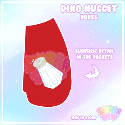 Dino Nugget Skater Dress - With Pockets
