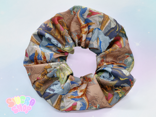 Retro Dinosaur Scrunchie