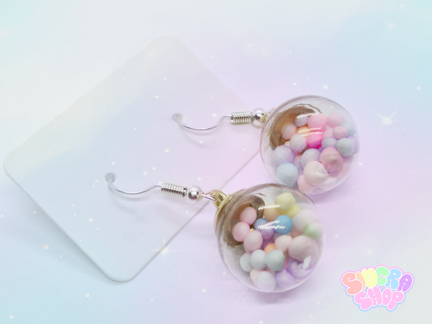 Pom Pom Confetti Jar Earrings