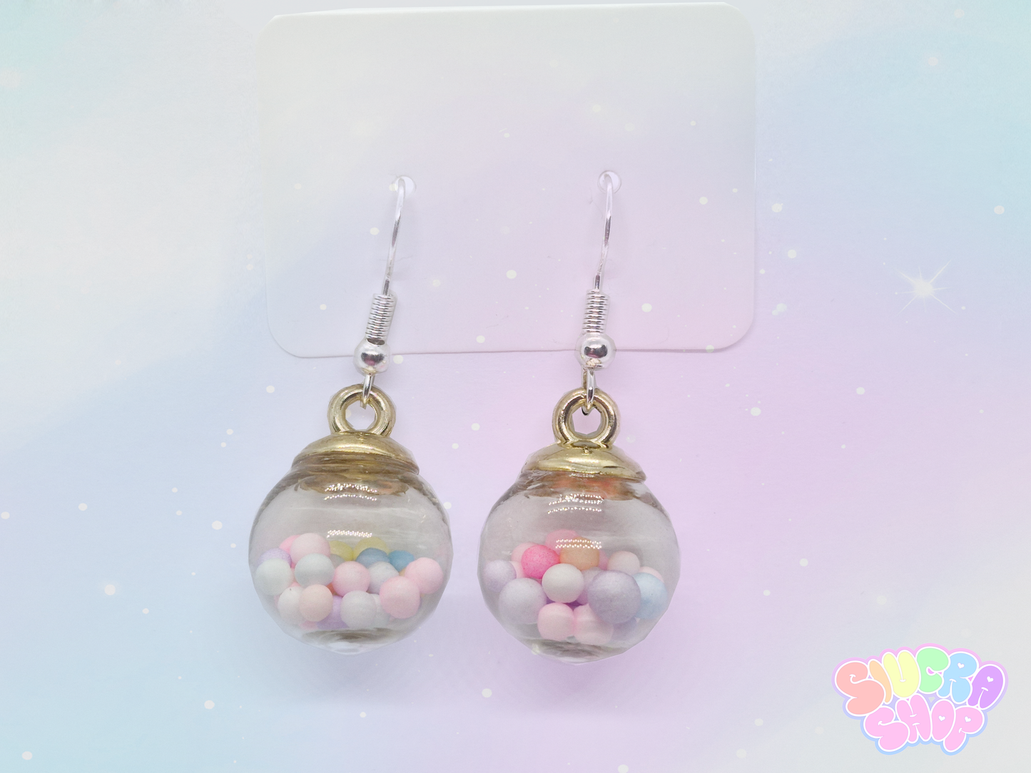 Pom Pom Confetti Jar Earrings