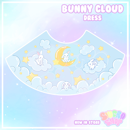 Cloud Bunny Skater Dress - With Pockets